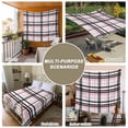 thumbnail image 6 of Pink Black Plaid Tapestry for Bedroom Wall Hanging Tapestry, Farmhouse Pink Black Checkered Ceiling Backdrop Tapestries Poster Blanket Wall Decor for Teens Room Living Room Dorm 39" x 59", 6 of 8