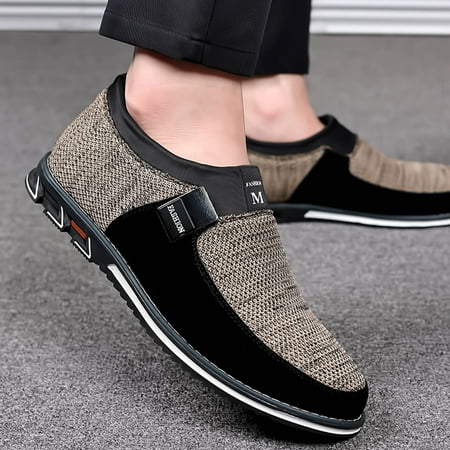 Gubotare Oxford Shoes for Men Wide Men s Leather Dress Shoes Formal Business Dress Shoes for Men (Khaki 9)