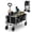 Black, variant on Gundir Foldable Collapsible Beach Wagon Cart, 220lb Capacity Garden Cart Wagon, 29.33"x17.13"x33.46" Steel Frame & 600D Oxford, Flat Folding Utility Cart for Groceries, Outdoors, Black