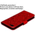 thumbnail image 6 of Mandala Case for iPhone SE(5G) 2022 iPhone 7 iPhone 8 iPhone SE 2020, Premium Leather Flip Wallet Card Slots Magnetic Stand Ultra Slim Case with Lanyard, Embossed Flip Cover-Red, 6 of 16