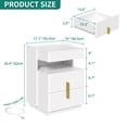 thumbnail image 3 of Dextrus LED Nightstand with 2 Drawers, Smart Night Stands, Set of 2, 3 of 9