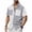 Gray, variant on ZVNAΖH Men's S-3XL Color Block Casual Striped Short Sleeve Collared Button Down Shirt with Dual Pockets