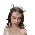 thumbnail image 6 of KIHOUT Woodland Antler Crown Forest Elves Crown Fairys Headband Circlet for Women Girls Renaissance Halloween ,Christmas, Birthday Wedding Accessory, 6 of 8