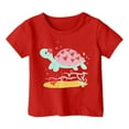 thumbnail image 2 of WOYY Big Girls Cute Graphic Tee Cartoon Print Short Sleeve T-Shirt, Sizes 1-13, 2 of 3