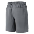 thumbnail image 6 of Havenre Mens Cargo Twill Cargo Shorts Lightweight Drawstring Stretch Elastic Waist Casual Knee Length Work Short with Multi-Pockets Gray XXL, 6 of 10