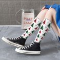 thumbnail image 5 of Honeii Buffalo Plaid Christmas Trees Print Long Socks,Novelty Design Socks Gift for Men and Women,Crew Socks,Calf Socks, 5 of 6