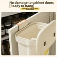thumbnail image 6 of ZOURIH 15L Kitchen Compost Bin for Countertop or Under Sink - Hanging Small Trash Can with Lid for Cupboard/Bathroom/Bedroom/office/Camping, Mountable Indoor Compost Bucket,Green, 6 of 8