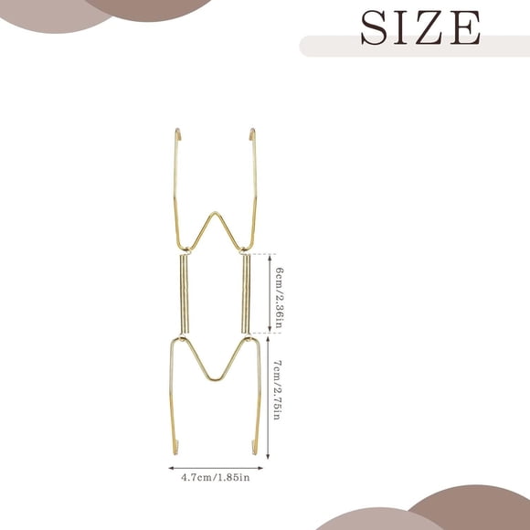 EGNMCR Hangers For Wall 6/8/10 Inches W-Shaped Hanging Hooks Decorative Vertical Holders For Wall Invisible Dish Display For Antique Arts Plate Hangers for Wall
