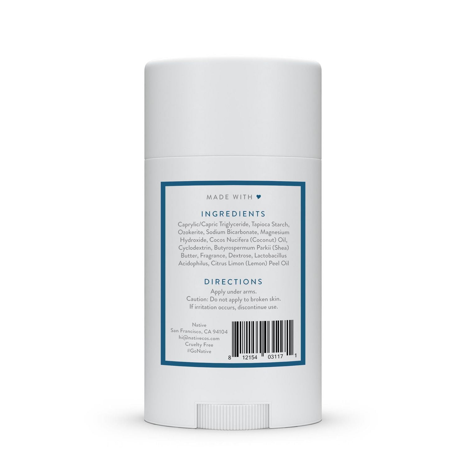 Native Natural Deodorant, Sea Salt & Cedar, Aluminum Free