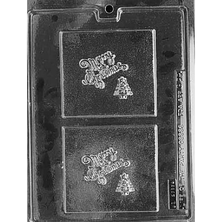 

Candyland Crafts MERRY CHRISTMAS (M066) Chocolate Candy Soap Mold Combo | Food Safe Plastic Durable and Reusable Chocolate Making Mold - G028 - (3 Pack)