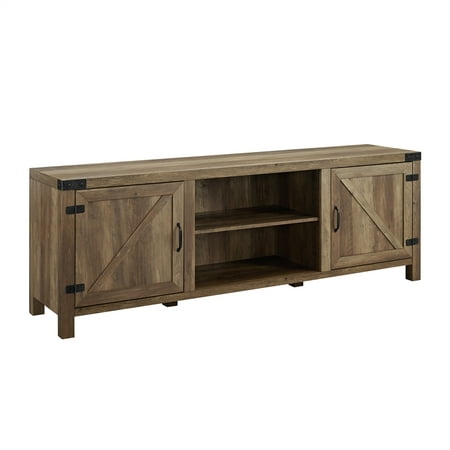 WE Furniture 70" Modern Farmhouse TV Stand - Rustic Oak