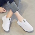 thumbnail image 4 of Zapatillas deportivas de malla transpirables para mujer, informales, con cordones, cómodas, deportivas, a la moda para estudiantes, 4 of 7
