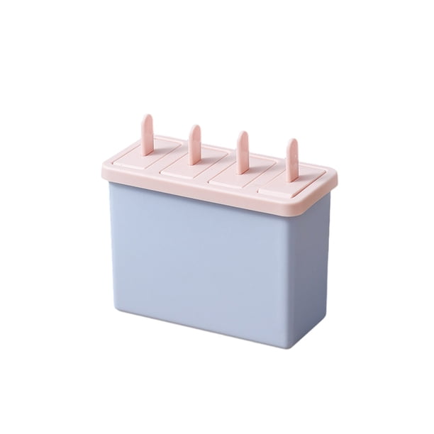 Injueey Máquina para hacer hielo, crema, utensilio de cocina, herramienta de moldeo, accesorio DIY, 8 rejillas sin rebabas, congelador de Cocina y Comedor 4 Rejillas/Rosa-morado