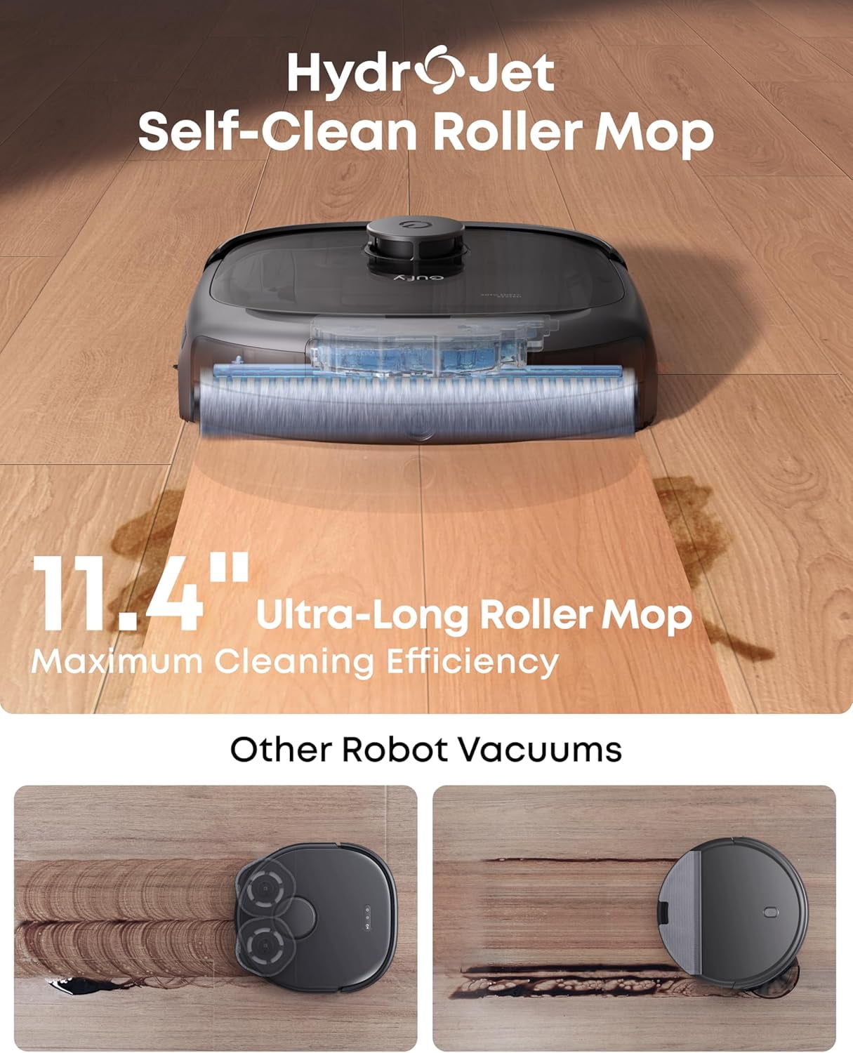 eufy Omni Robot Vacuum and mop combo E25 with Official Floor Cleaning Solution, All-in-One Station, Auto Emptying&Refilling,Auto Washing&Drying,Wastewater&Detergent