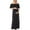 Black, variant on Jinhomg Womens Off Shoulder Maternity Dress 2024 Trendy Ruffle Nursing Dresses Plus Size Casual Comfy Solid Maxi Pregnancy Dress for Breastfeeding Deal of The Day Dark Blue M