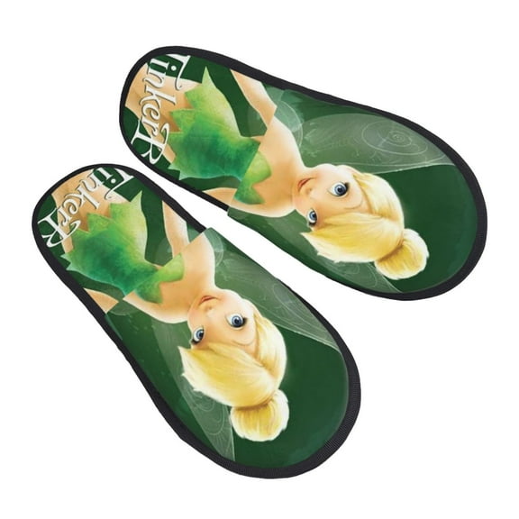 Tinker Bel Slippers for Women Men Cotton Home Slippers Soft Fleece for Indoor Outdoor