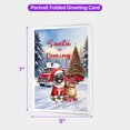 thumbnail image 5 of Santa is Coming Pug Merry Christmas Xmas Noel Truck Tree 5x7in Folded Greeting Card Dog Lover Gifts Single Note Card with Envelope - 02023, 5 of 5