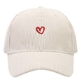 thumbnail image 3 of Peichun Unisex Vintage Washed Distressed Baseball Cap Cute Two Hearts Embroidery Adjustable Sun Hats Soft Top Breathable Sports and Leisure Couple Caps Hot Pink One Size, 3 of 4