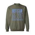 thumbnail image 1 of Awkward Styles Unisex Light It Up Blue Support Graphic Sweatshirt Tops for Autism Awareness, 1 of 5