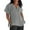 Gray, variant on Raeneomay Casual Plus Size Tunics Tops Womens Solid Color CrewNeck Loose Blouse Short Sleeve Casual Work Shirt Tunic Tops