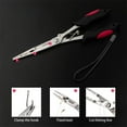 thumbnail image 3 of Graflsoa Stainless Steel Multi-Function Fishing Pliers with Hook Remover and Braid Cutter - Rustproof Ice Fishing Tool, Red & Black Design, Includes Pouch, 3 of 6