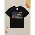 thumbnail image 4 of God Family Country Freedom 4th July USA Flag Christian Funny Awesome Graphic Kid TShirt Popular Kid T Shirts Trending Tops Tees for Kid, 4 of 8