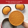thumbnail image 4 of Farberware Disney Bake with Mickey Mouse 3 Pcs Nonstick Head Cake Pan Set, Dishwasher Safe and Oven Safe to 450°F, Red, 4 of 13