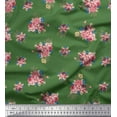 thumbnail image 1 of Soimoi Poly Georgette Fabric Leaves & Floral Print Fabric by The Yard 52 Inch Wide, 1 of 3