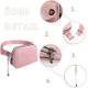 thumbnail image 4 of Riñonera City para mujer, riñonera para correr, pequeña, impermeable, ajustable, para viajes, senderismo, ciclismo, entrenamiento al aire libre, color rosa, 4 of 5