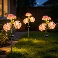 thumbnail image 4 of Solar Powered Hydrangea Flower Lights Courtyard Lights Outdoor Waterproof Garden Balcony Decoration Landscaping Outdoor Floor Mounted Hydrangea Flower Ligh, 4 of 8