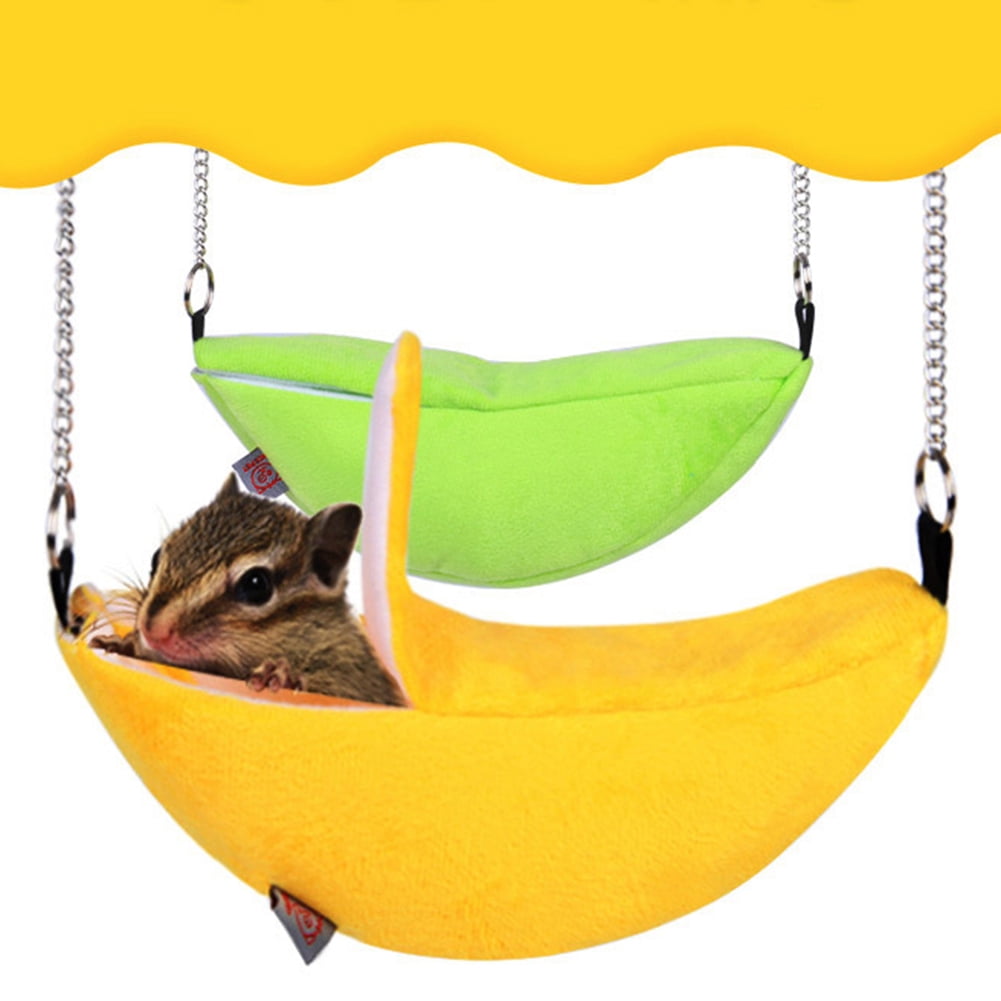 Shulemin Hamster Hammock, Banana Ship Moon Pet Hamster Birds Swing