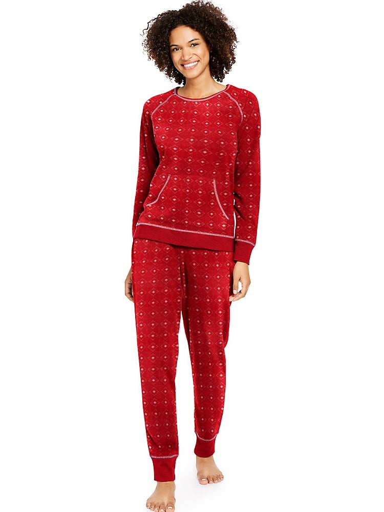 Hanes - Hanes Ultimate Micro Fleece PJ Set HAU80055 - Walmart.com ...