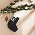 thumbnail image 4 of Cauagu Gothic Skull Drape for Christmas Stockings,1-Pack Large Xmas Stocking Holiday and Farmhouse Stocking Fit for Christmas Holiday Party Decoration(17.7*11 Inch), 4 of 7