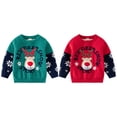 thumbnail image 3 of BULLPIANO 2-9T Toddler Boy Girl Ugly Christmas Sweater Long Sleeve Pullover Sweatshirt Warm Crewneck Holiday Sweatshirts, Size 3-4 Years, 3 of 3