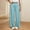 Blue, variant on Fesfesfes Girls' Loose Sweatpants Solid Color High-Waisted Wide-Leg Elastic Smocked Waistband Full-Length Trousers Fashion Comfy Pants(Blue,9 Years)
