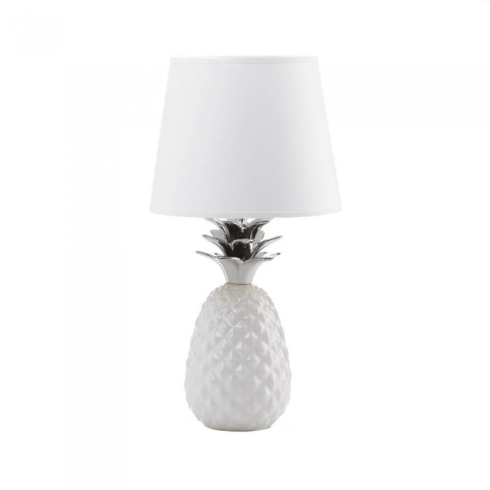 SILVER TOPPED PINEAPPLE TABLE LAMP