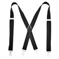 thumbnail image 7 of SGFCWSX Men's X-Back Suspenders, Elastic 4-Clip Adjustable Formal Casual Black, 7 of 7