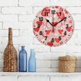 thumbnail image 3 of Yayeee 10" Wall Clock Battery Operated Quartz Round Silent Non-Ticking Home Decor,Bunnies and Hearts, 3 of 6