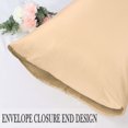 thumbnail image 2 of PiccoCasa 4 Pack Silk Satin Pillowcases Envelope Pillow Covers Queen Champagne, 2 of 7
