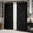 thumbnail image 2 of Manfei Hippie Damask Curtains and Drapes Pack of 2 (52x63 Each),Exotic Style Black Out Curtains, 2 of 5
