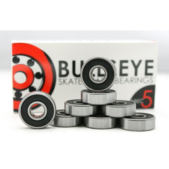 Bullseye Skateboard / Longboard Bearings Abec-5 8-Pack Packaged