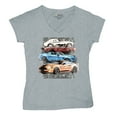 thumbnail image 5 of Shelby Cars Sketch Women's V-Neck T-shirt Mustang Racing American Muscle Car GT500 Cobra Performance Powered by Ford Tee, 5 of 7