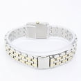thumbnail image 2 of Seiko Women's sup010 two-tone solar silver square dial watch, 2 of 3