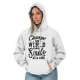 thumbnail image 5 of One Smile At A Time Optimistic Hoodie Sweatshirt Women Brisco Brands M, 5 of 6