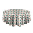 thumbnail image 5 of White Christmas Gingerbread and Tree Pattern Round Tablecloth 60"x60",Wrinkle Wipeable Table Cloth for Kitchen Dining Room Picnic Patio Party, 5 of 6