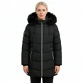 thumbnail image 3 of Women's Winter Down Coats Waterproof Thicken Hooded Insulated Quilted Puffer Jacket, Black L, 3 of 8