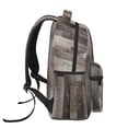 thumbnail image 3 of Disketp Wooden Texture Mochila Estampada para Hombre y Mujer – Mochila Ligera Clásica con Múltiples Bolsillos para Universidad, Trabajo y Viajes-One Size, 3 of 5