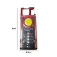 thumbnail image 2 of Llavero luz portátil COB 500LM linterna de bolsillo para acampar pescar rojo, 2 of 2