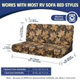 thumbnail image 3 of FOR U DESIGNS Camo Hunting Maple Leaves Print RV Furniture Protector for Sofa Bed 2-Piece Stretch Camper Couch Covers for Jackknife Sofa Non-Slip Washable Easy to Install RV Furniture Protector, 3 of 7