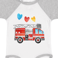 thumbnail image 4 of Inktastic Valentine's Day Fire Truck with Hearts Boys or Girls Baby Bodysuit, 4 of 5